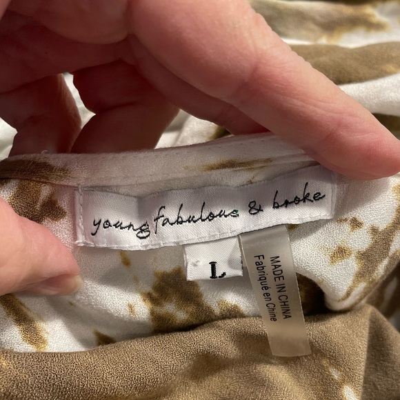 Young Fabulous & Broke Tie Dye Wrap Dress - Large - Picture 4 of 4